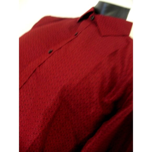Unknown Brand Luxury Red/Blue Patterned SHIRT SZ Medium, Flip cuffs long sleeve. - Picture 5 of 13